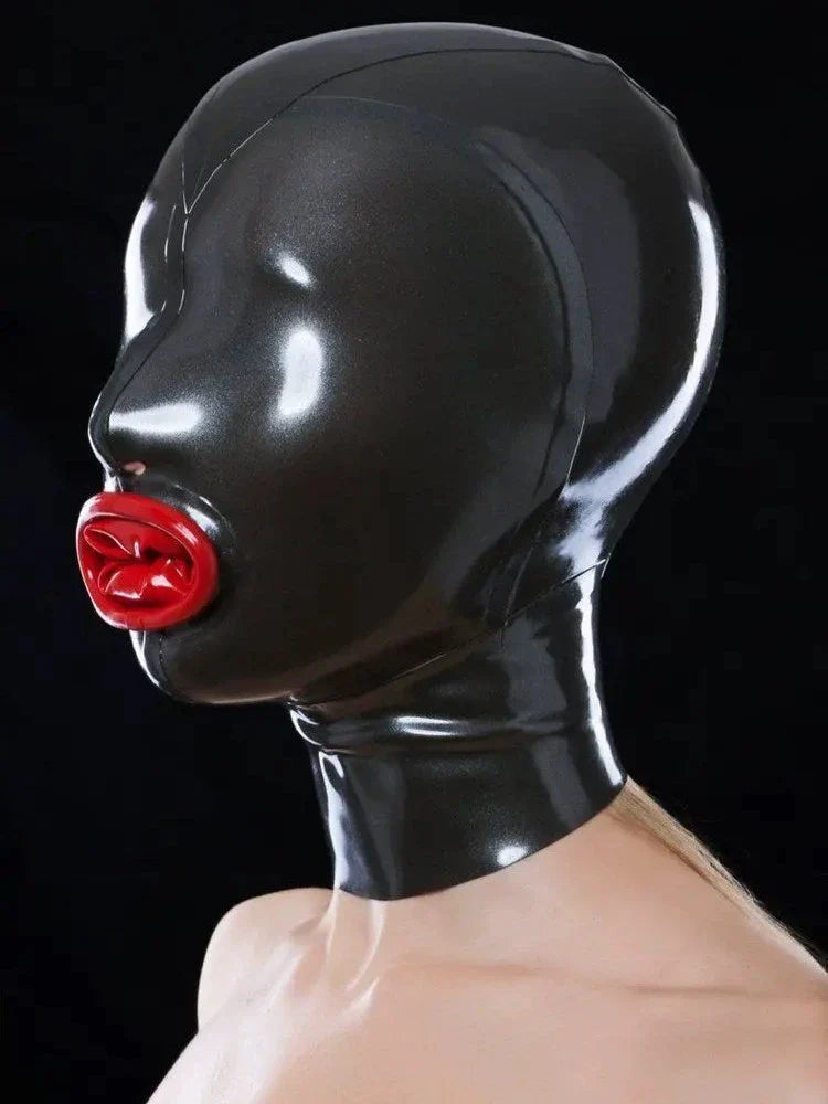 Black Hood with Mouth Gag