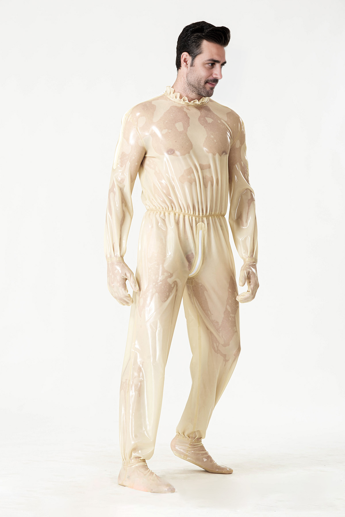 Male Frivolous Translucent Play Suit
