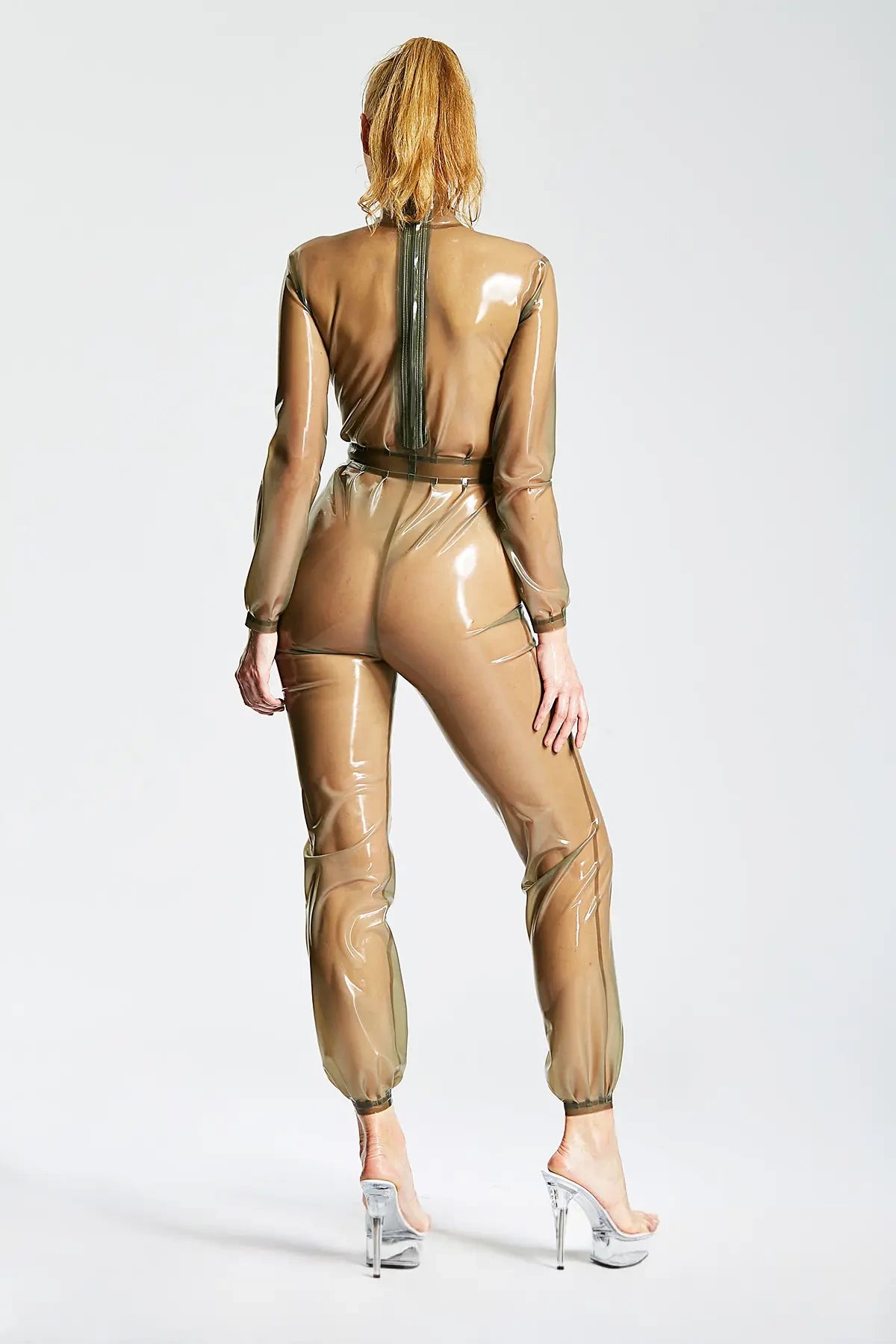 Loose-Fit Translucent Grey Catsuit