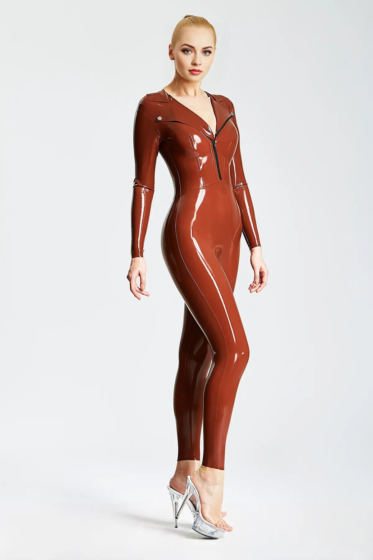 Wide Lapel Jacket Style Catsuit