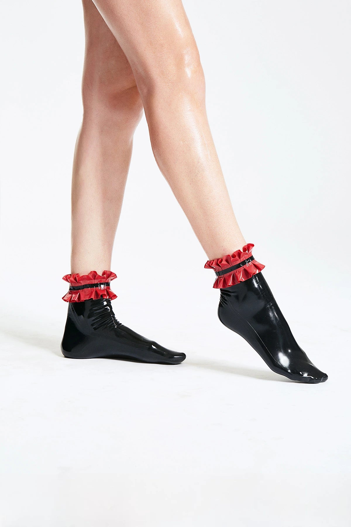 Latex Frilled Ankle Socks