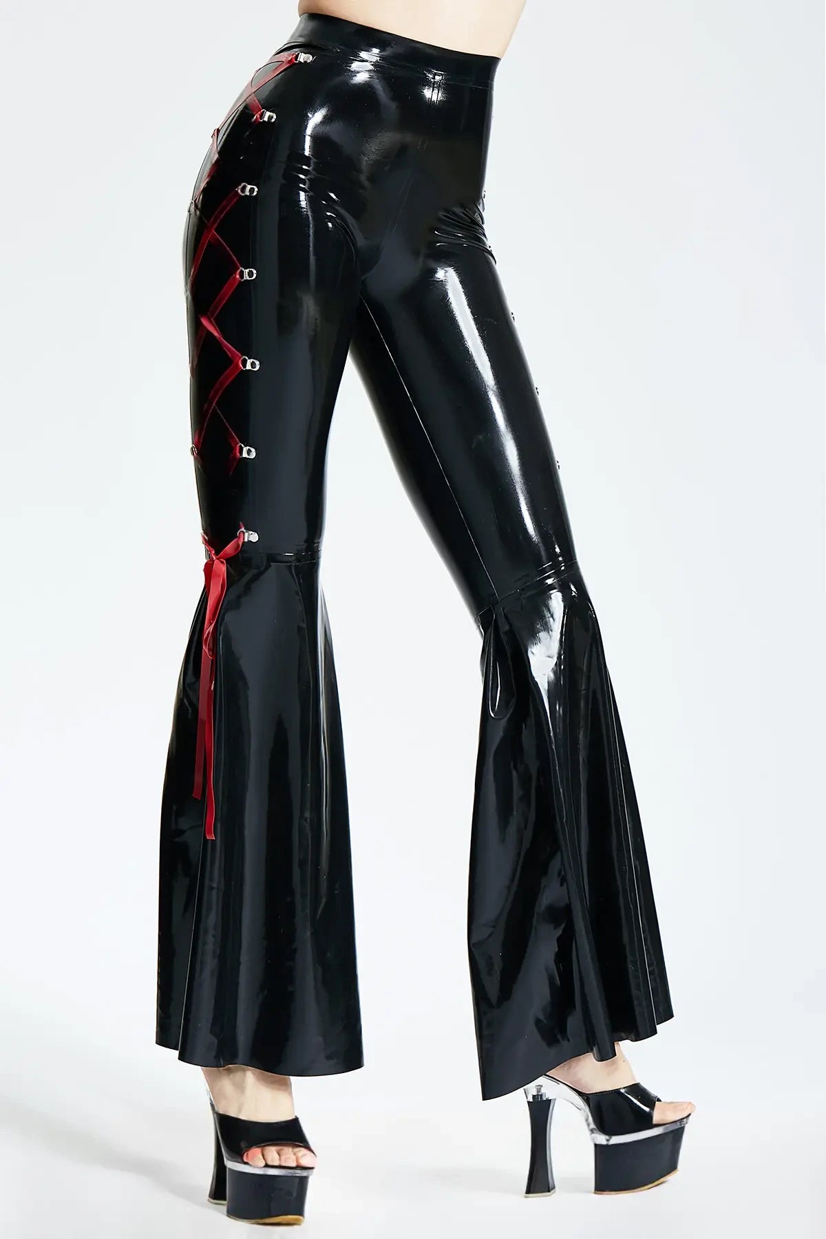Side-Laced Full-Length Disco Pants