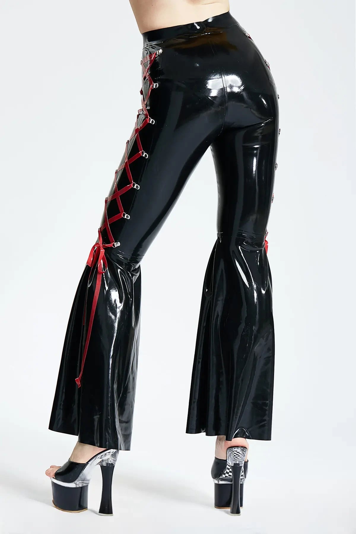 Side-Laced Full-Length Disco Pants