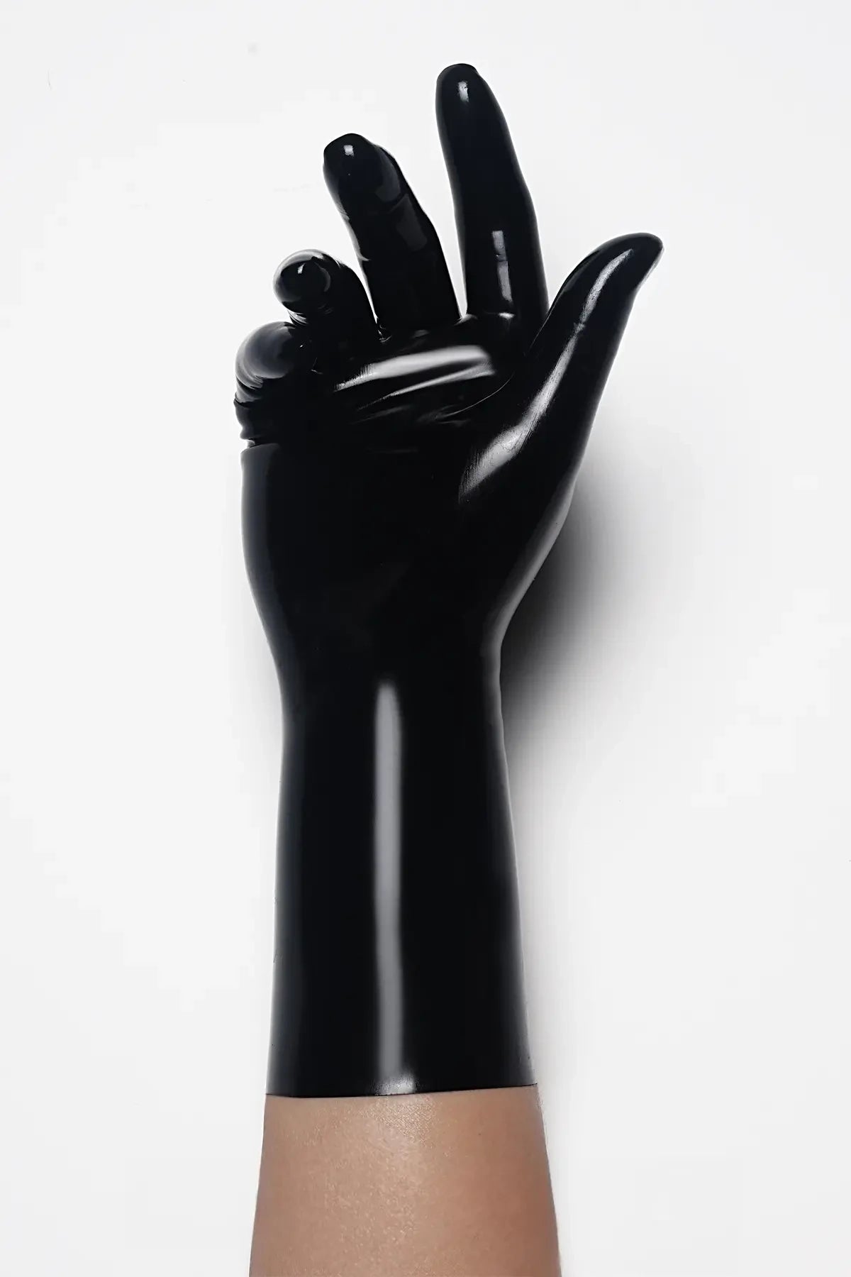 Black Classic Short Molded Latex Gloves