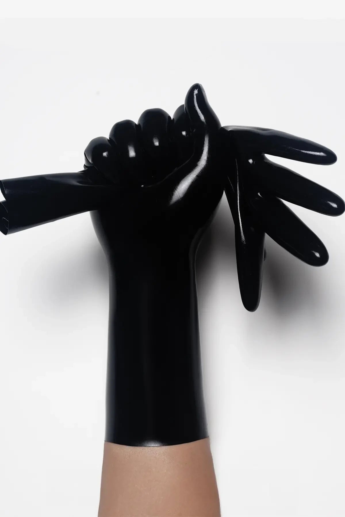 Black Classic Short Molded Latex Gloves
