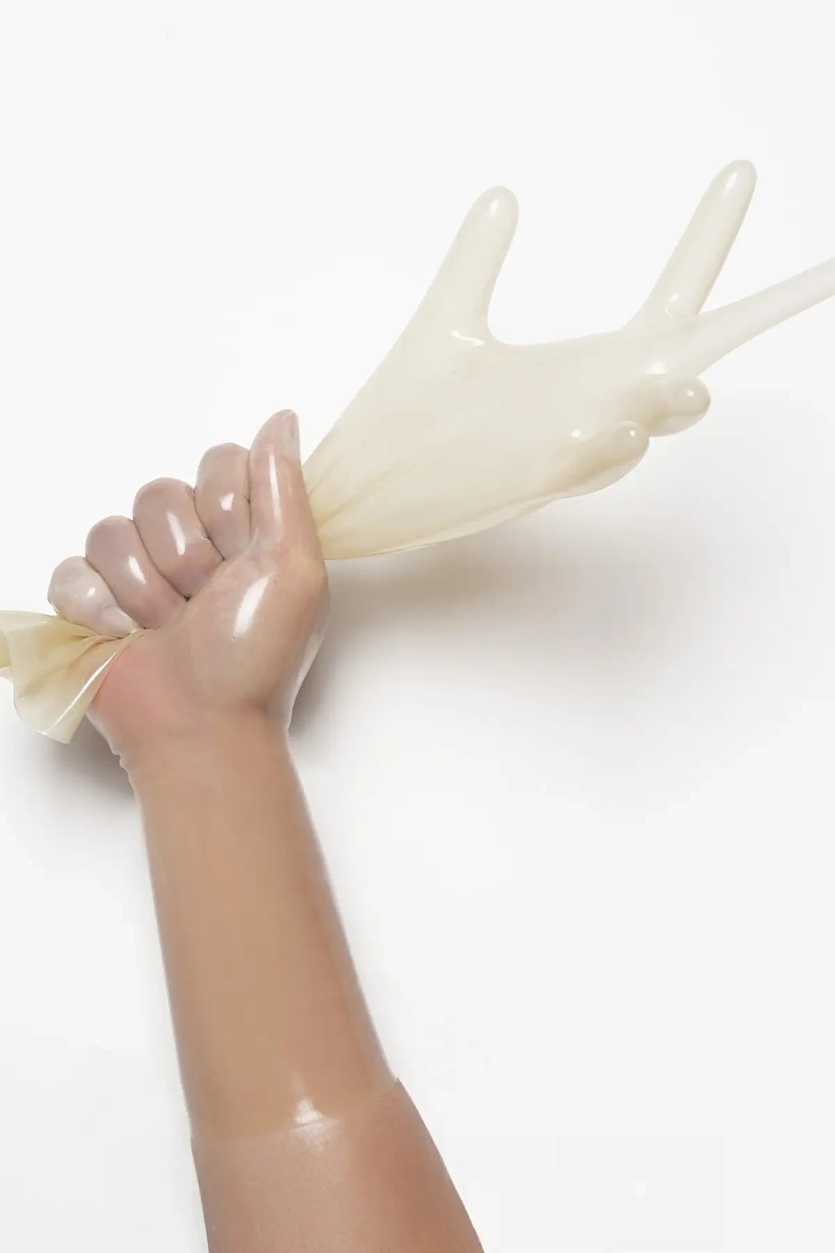 Translucent Natural Classic Short Molded Latex Gloves