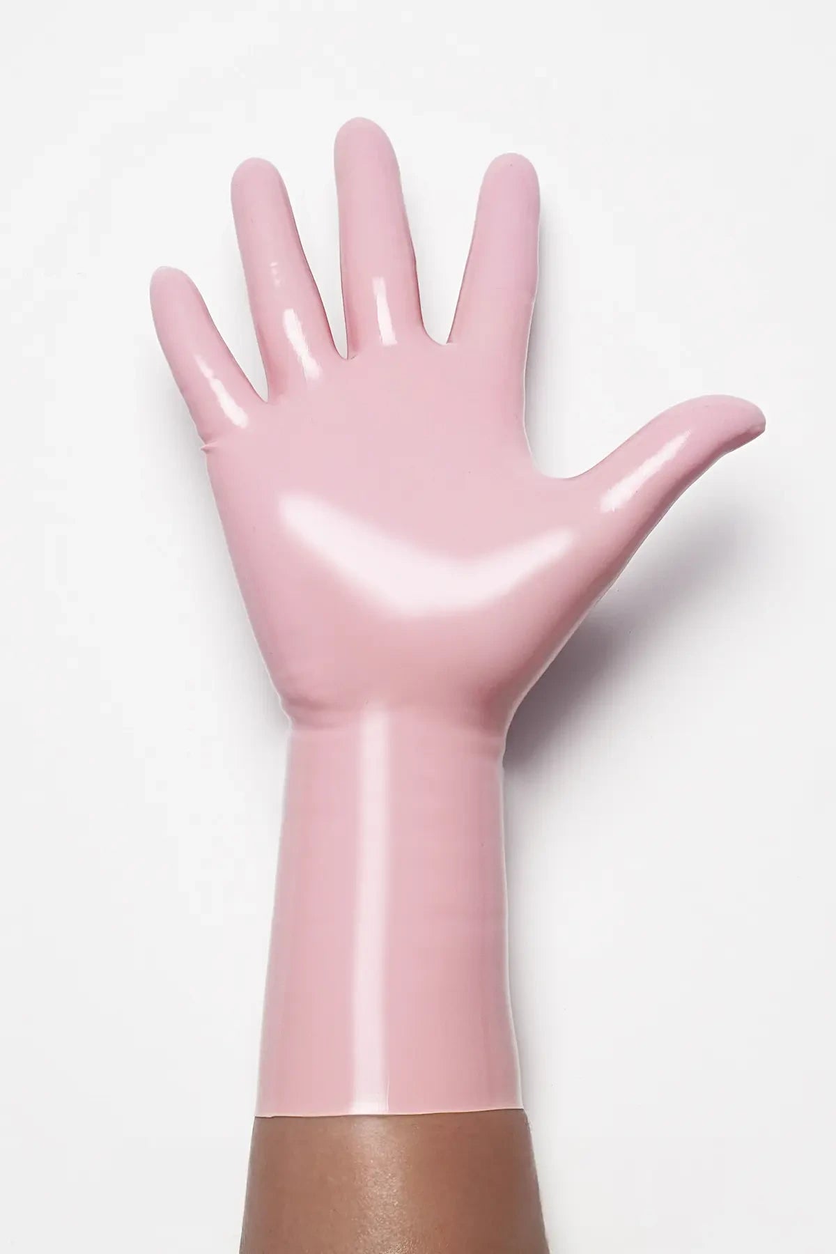 Baby Pink Classic Short Molded Latex Gloves