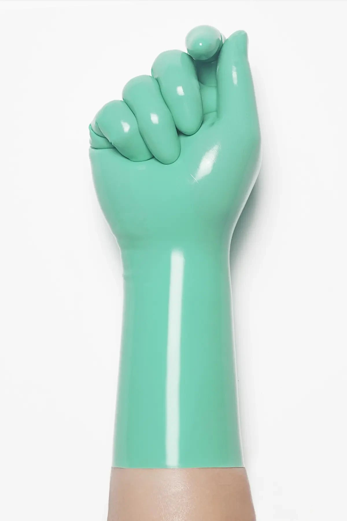 Jade Green Classic Short Molded Latex Gloves