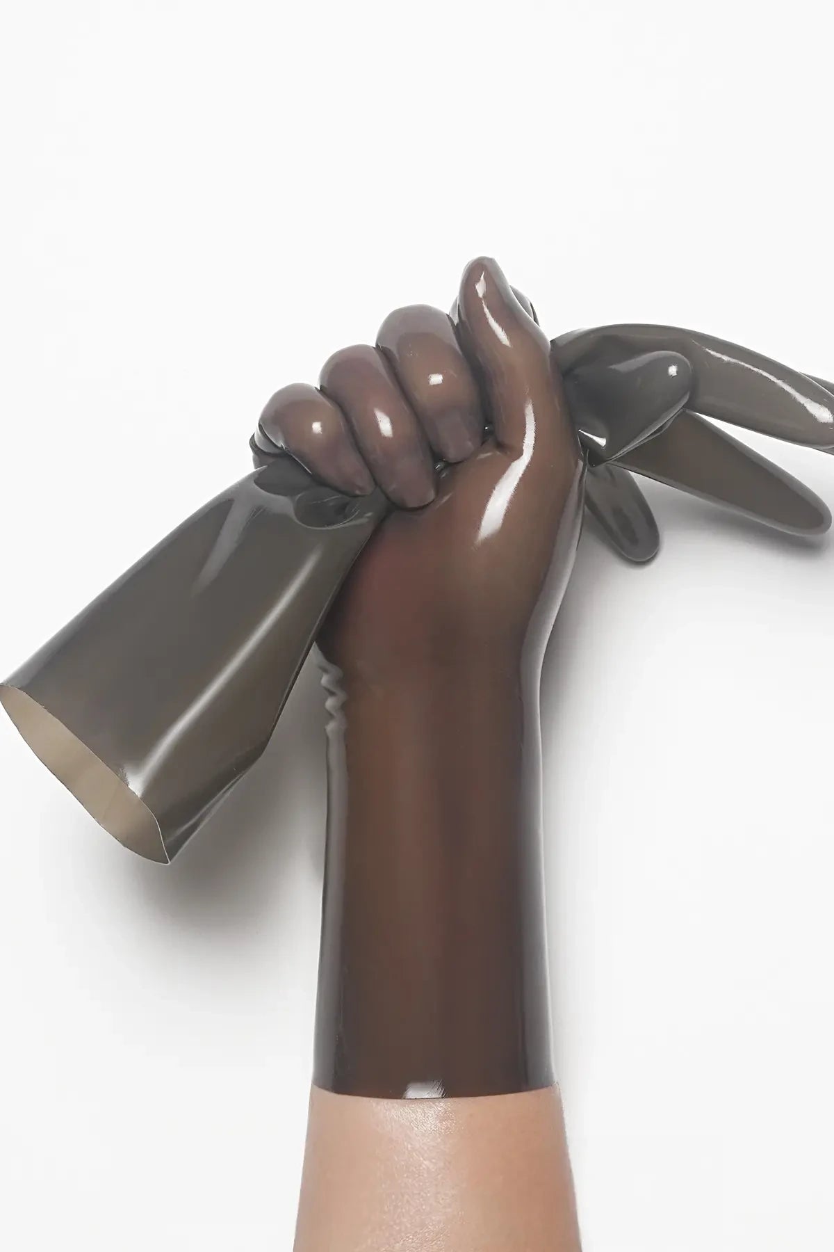 Smoky Black Classic Short Molded Latex Gloves