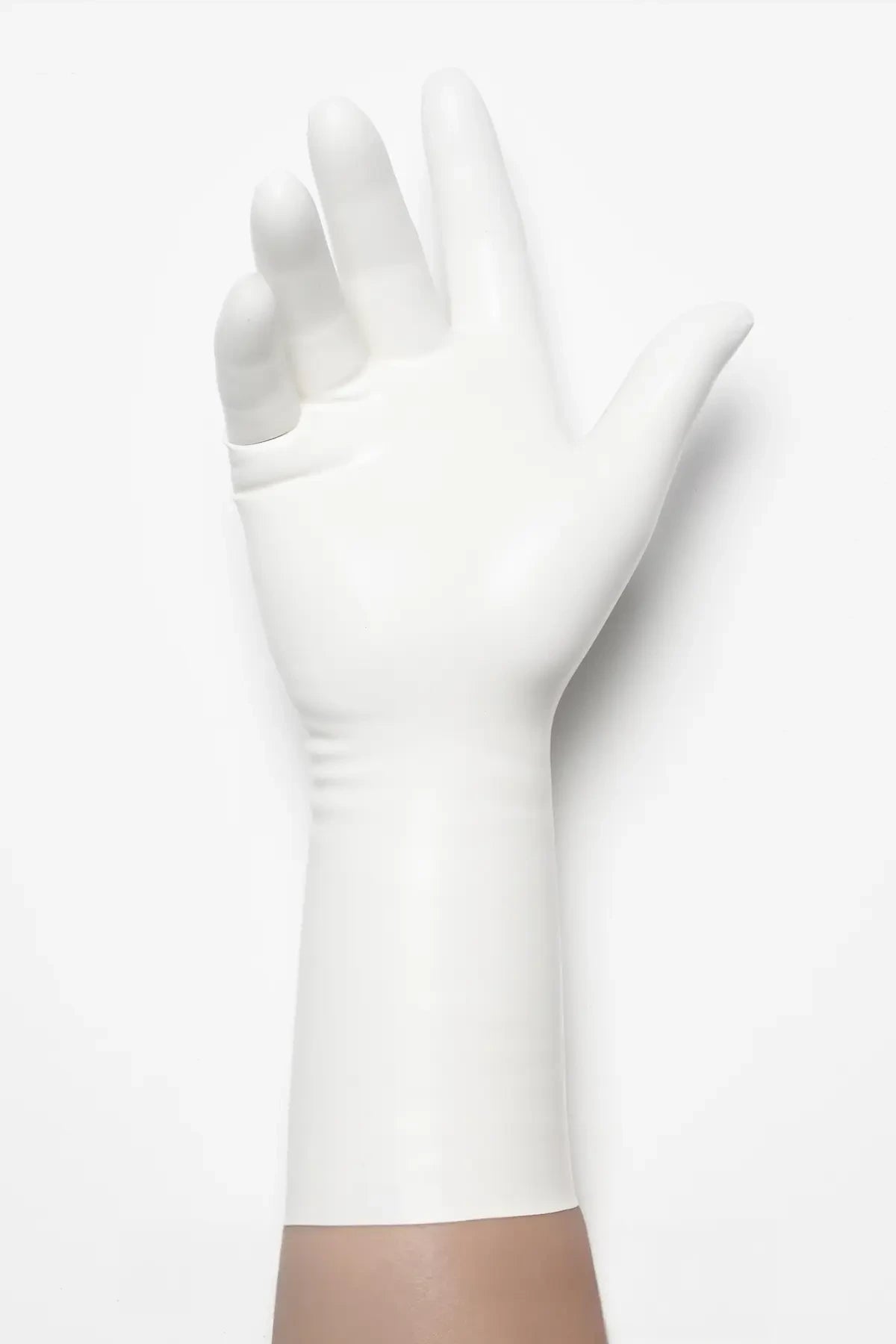 White Classic Short Molded Latex Gloves