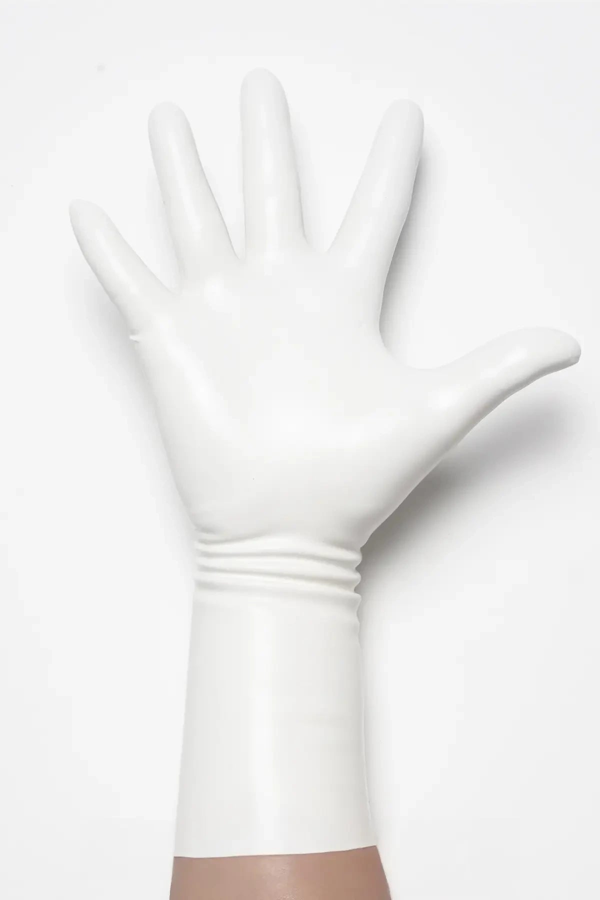 White Classic Short Molded Latex Gloves