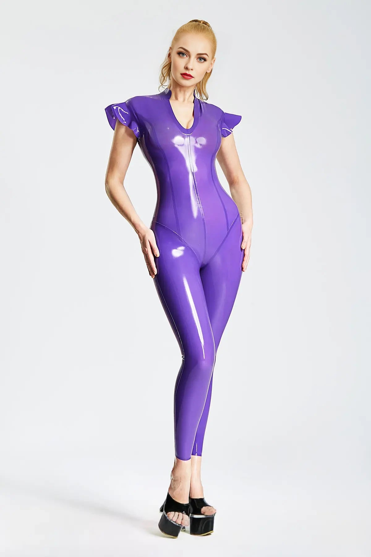 Lotus Sleeves Tight Catsuit