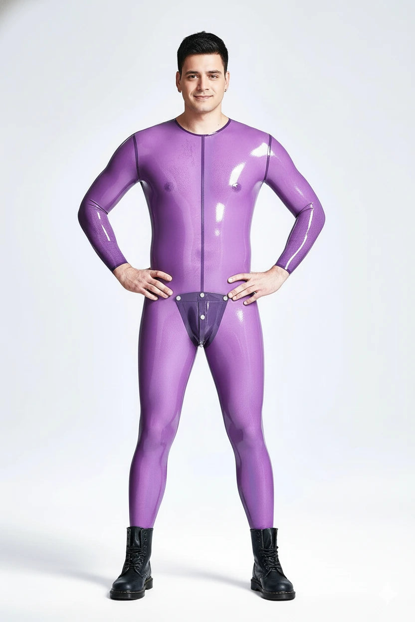 Herren-Codpiece-Catsuit mit Halseinstieg