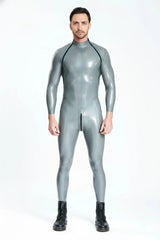 Male Double-Diagonal Zip Catsuit
