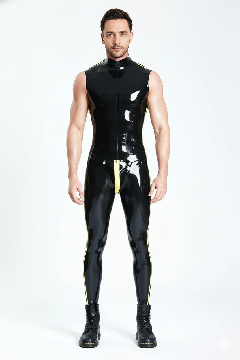 Male Sleeveless Codpiece Muscle Catsuit