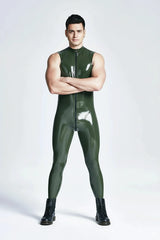 Male Front Through-zip Sleeveless Catsuit