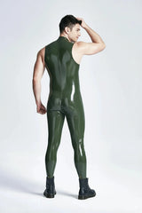 Male Front Through-zip Sleeveless Catsuit