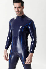 Catsuit mit Bleistiftstreifen und Kragen für Männer