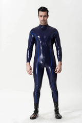 Catsuit mit Bleistiftstreifen und Kragen für Männer