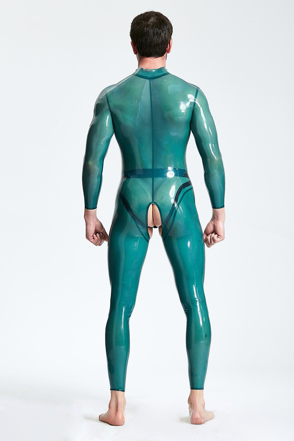 Catsuit für Männer mit offenem Schritt und Schulterreißverschluss