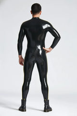 Male Triple-Striper Shoulder-Zipper Catsuit