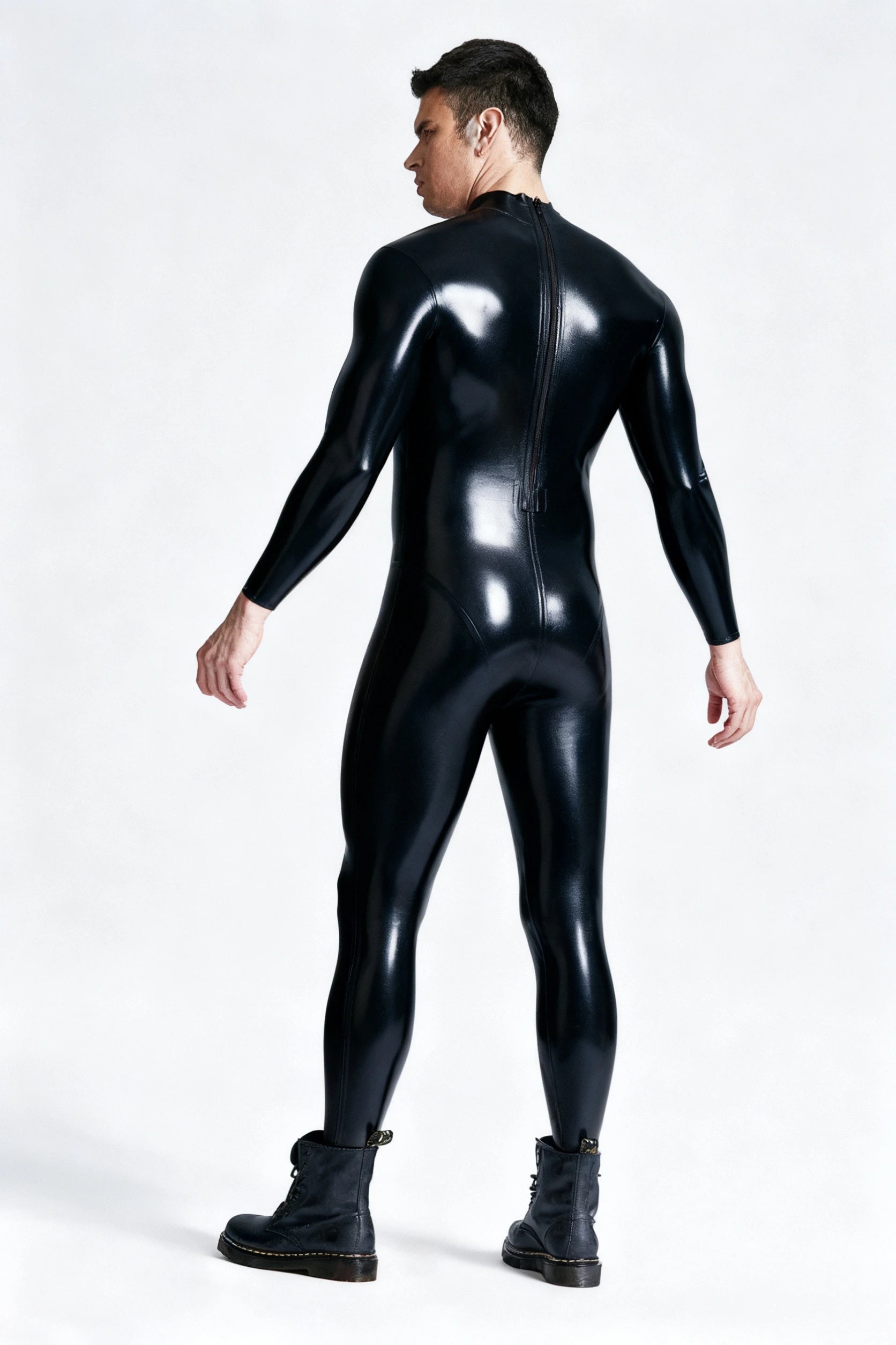 Latex Catsuit met standaard ritssluiting voor heren