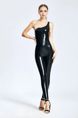 Slanted Shoulder Pull-on Catsuit