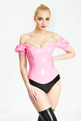 Drop-Shoulder Low-Cut Corset