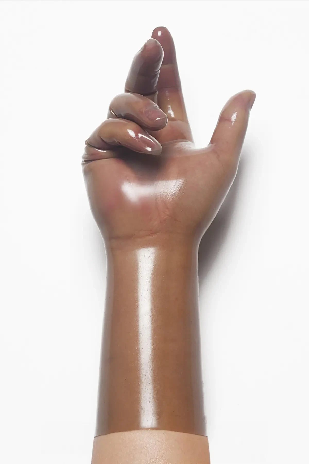 Translucent Grey Classic Short Molded Latex Gloves